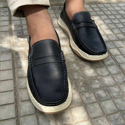 Genuine Leather Light Weight Casual shoe for men- 1004
