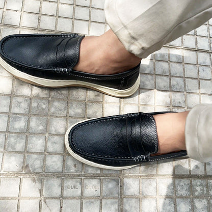 Genuine Leather Light Weight Casual shoe for men- 1004