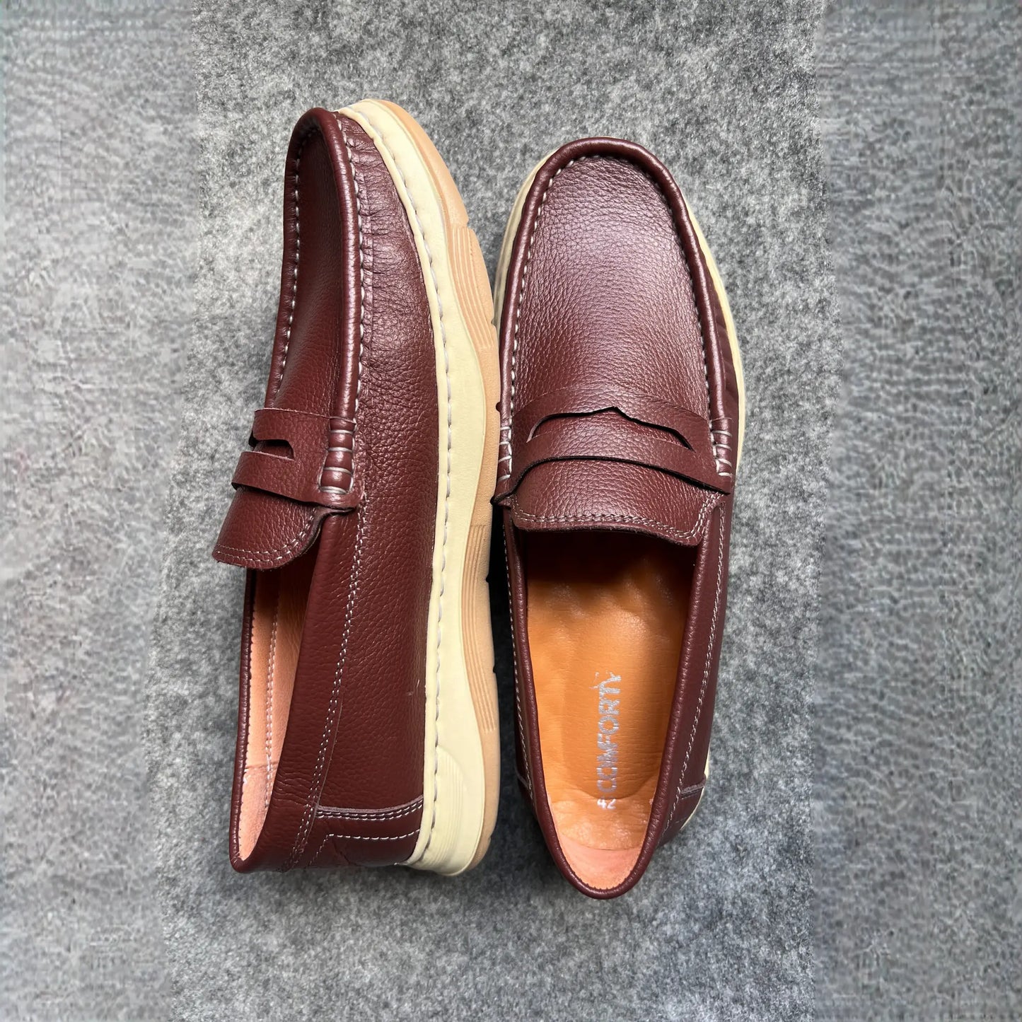 Genuine Leather Light Weight Casual shoe for men- 1001