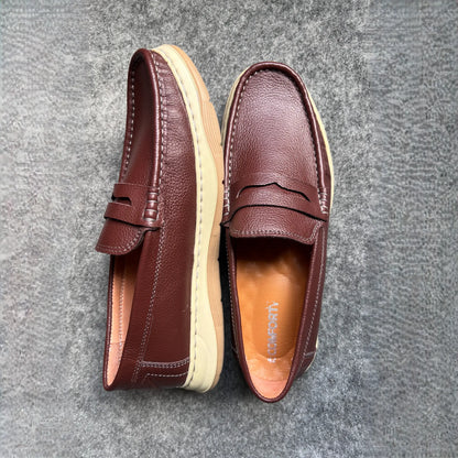 Genuine Leather Light Weight Casual shoe for men- 1001