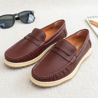 Genuine Leather Light Weight Casual shoe for men- 1001